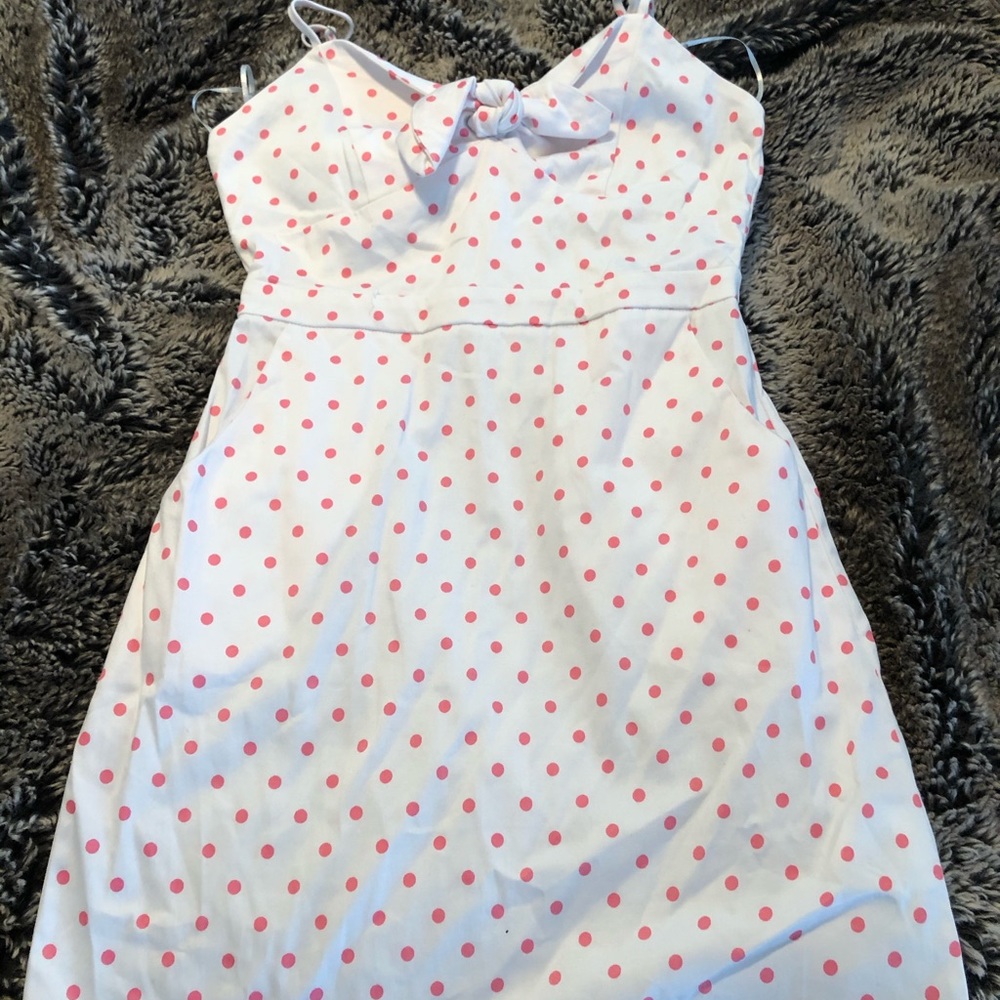 Gianni Bini pink polka dot dress